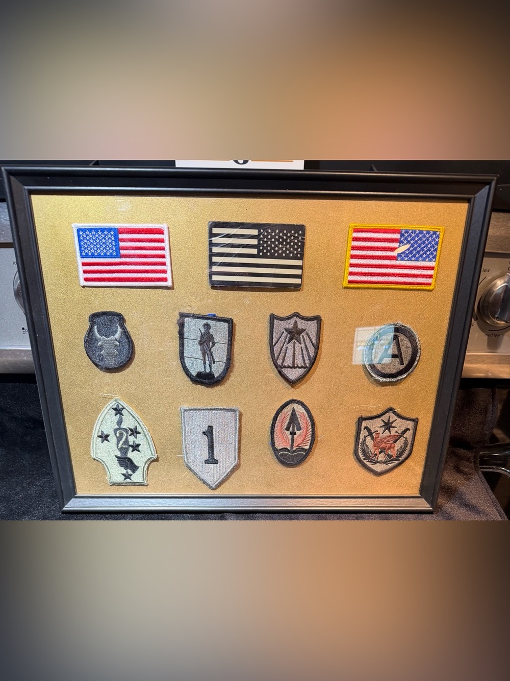 Military Style Patch Collection Display
